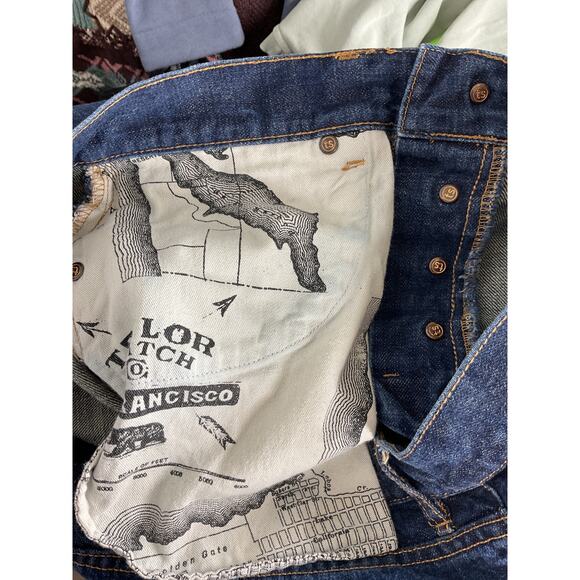 Taylor Stitch Jeans Mens 32x29 1/2 Slim Fit Selvedge Button Fly Organic Cotton - Picture 10 of 10